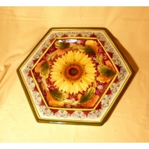 Sunflower hexagonal tray
